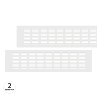 Вентиляционная решетка Благовест белая (400x100 мм) (2шт.)