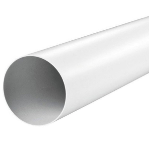 Воздуховод круглый пластиковый ЭРА 12,5ВП (125 мм/0,5 м)