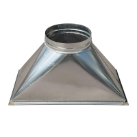 Переход c прямоугольного на круглое сечение (оц. сталь) 700х400-d315