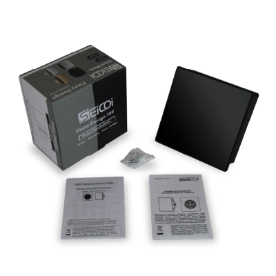 Накладной вентилятор Seicoi Floxy Design 100 Matt Black Glass SMAD04-01G