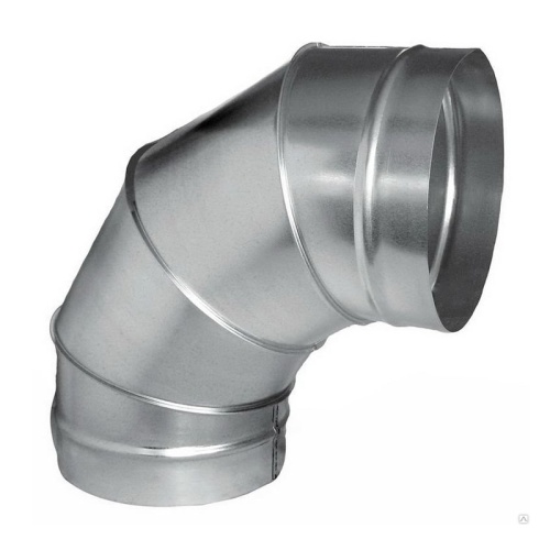 Отвод 90º круглый (оц. сталь) (250 мм)