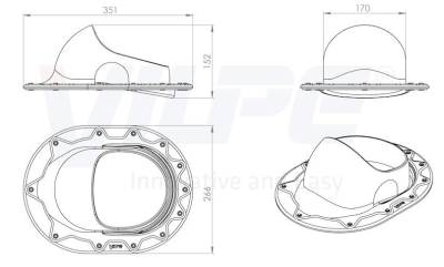 CLASSIC Проходной элемент, RAL8017
