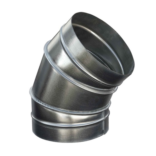 Отвод 45° круглый (оц. сталь) (100 мм) Отвод 45° круглый (оц. сталь) (100 мм)