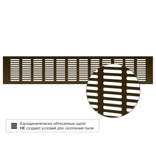 Вентиляционная решетка Благовест бронза (500x100 мм)