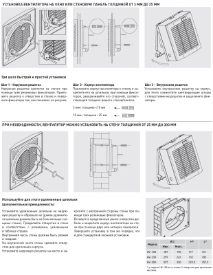 Оконный вентилятор Soler Palau HV-150 AE