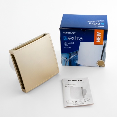 Вентилятор вытяжной 125 мм Europlast EET125G золото