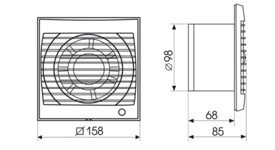 Вентилятор вытяжной 100 мм Soler Palau Future-100TH 