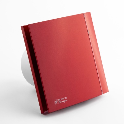 Вытяжной вентилятор с обратным клапаном Soler Palau SILENT-100 CRZ RED DESIGN 4C