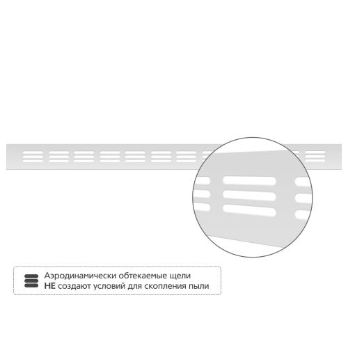 Вентиляционная решетка Благовест серебро (500x40 мм)