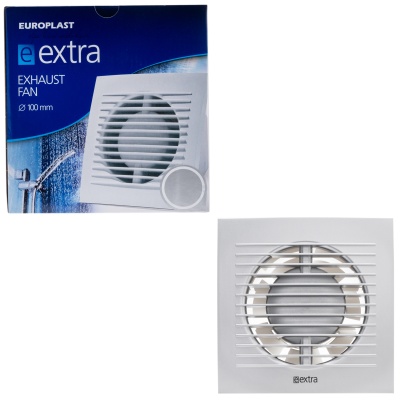 Вентилятор вытяжной 100 мм Europlast EE100S серебро