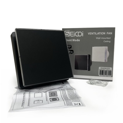 Вытяжной вентилятор Seicoi 100 Matt Black Glass SNAD04-01